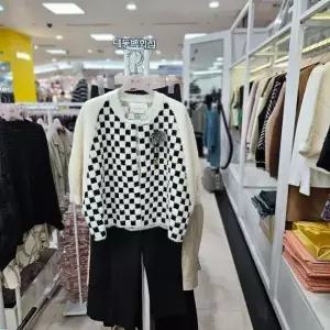 [하프클럽/수스]수스 DP01 체크보드니트 S234BJKA51