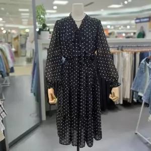 [하프클럽/] DP01 도트 타이넥 홀 원피스 AY04OP33S