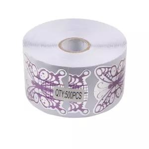 뷰티리더 500개 네일 폼 프루플 버퍼플라이 모양 아트 가이드 아크릴 팁 UV 젤 연장 스티커 폴리시