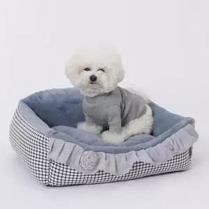 반려견방석하우스 강아지 까르띠 쿠션 그레이 중형 애견 방석 하우스 1P