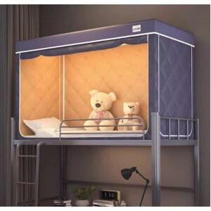 2층 침대 난방텐트 싱글 1인용 방한 블루 커튼 실내텐트 텐트 이층 원터치 단열