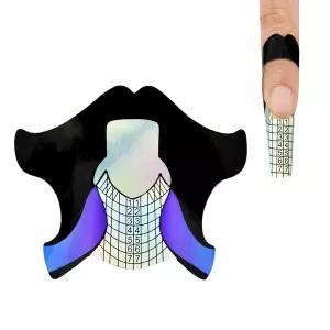 50pcs 네일 폼 - 아크릴 빌더 젤 네일을 위한 자가 접착식 재사용 가능한 익스텐션 몰드 NTF050