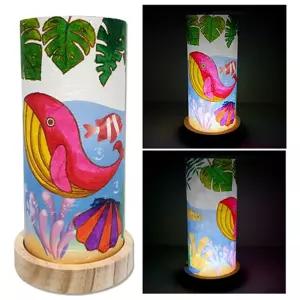 LED 만들기대장 원목조명등 여름바다고래