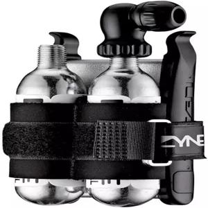 레진 트윈 키트 자전거 CO02 및 타이어 수리 - 스피드 CO2 인플레이터 나사형 카트리지 2개 16g 레버 포함