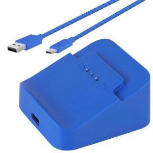 Xbox Elite 무선 컨트롤러 시리즈 2용 밴파크 충전소 도크 및 충전 케이블 코드, One 2 컨트롤러용 세트(파란색)