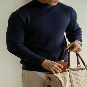 남친 니트 실크 가을 캐주얼 풍상 폴라 카디건 터틀넥 도톰 혼방 스웨터 올드머니 4평 admr3