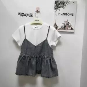 [하프클럽/] DP01 데님끈나시셋업 KBDH719