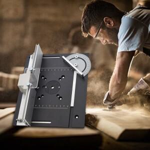 목공 측정 작업대 라우터 테이블, 알루미늄 삽입 보드 트리머 도구