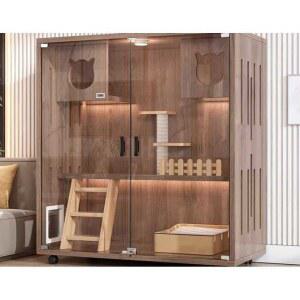 원목 고양이 케 놀이터 호텔장 뉴C 캣타워 호텔 빌라 120X120X60