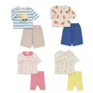 [롯데백화점]블루독베이비 7부 상하복 4종 중 택1 (46370-672-03,04,05,06) 출산백일돌선물