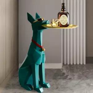 받침대 도베르만 인테리어 협탁 간이 트레이 장식품