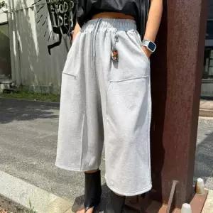 [다잇템]여자 여름츄리닝 칠부 남자 코튼 반바지 (35772268A)