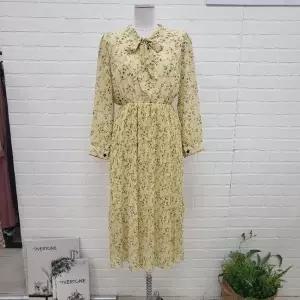 [하프클럽/] DP01 리본타이 플라워 쉬폰 원피스 OBOE504