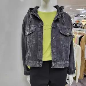 [하프클럽/] DP01 크롭 후드 데님 재킷 OCJF101