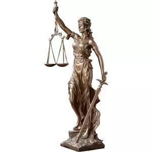 정의의 여신상 로스쿨 조각상 개업선물 법원 검사 엔틱 장식품