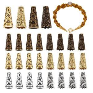 팬더홀 90pcs 구슬 콘 캡, 금속 끝 캡 애페틸러스 스페이서 귀걸이 팔찌 펜던트 주얼리 DIY 공예 크리스마