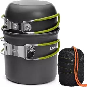 Lixada 캠핑 조리기구 세트 휴대용 메시 키트 요리 야외 피크닉 하이킹 배낭 여행용 스토브 스푼 포크 커터