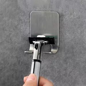 스텐 면도기 거치대 다용도 후크 더블 걸이 화장실 욕실 청결 보관