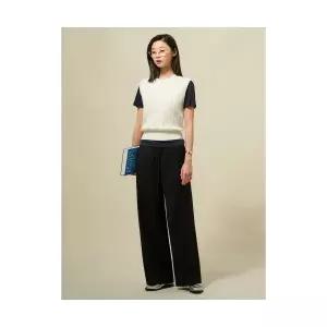 빈폴 BEANPOLE LADIES 드로우 스트링 세미 와이드 바지 블랙 BF5321C015 442399