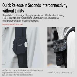 카메라용 핫슈 콜드슈 어댑터FALCAM 퀵릴리즈 키트, 배낭 V2 베이스 카메라 클립