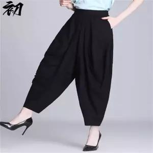 몸빼 배기 와 편안한 캐주얼 하렘 빅사이즈 바지 사계절