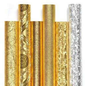 골드벽지 거실 금박 연꽃 로컬 지역 Shanghe 통로 비접착 입체스티커 3D 특수