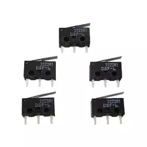 5pcs D2F-L 3A 125V 3핀 SPDT 1.47N 힌지 레버 초소형 기본 제한 스위치