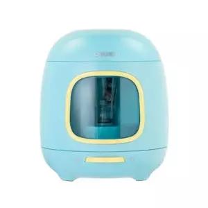 DELI VA13 파스텔 콤팩트 전동 연필깎이 블루(113x90x88mm AA2개