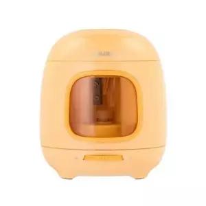 DELI VA13 파스텔 콤팩트 전동 연필깎이 옐로우(113x90x88mm AA2개