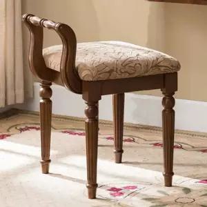원목 스툴 엔틱 수납 화장대 유럽풍 메이크업 의자