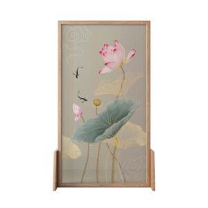 고전 동양 연꽃 1 65x90cm 모던 그림 커튼 가리개 감성 무늬 방문 주방 현관 빈티지 가림막 바란스 도어
