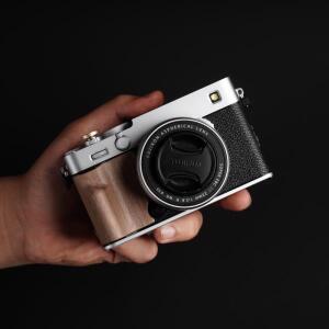 카메라용 핫슈 엄지 그립Fujifilm X-E5 목재 손잡이 홀더 미끄럼 방지 스티커