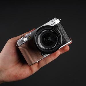 카메라용 핫슈 엄지 그립Fujifilm XM5 목재 손잡이 홀더 미끄럼 방지 스티커