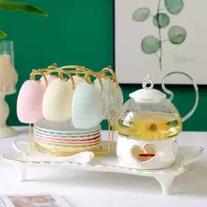 찻잔 세트 주전자 홍차잔 영국 티팟 화이트 내열