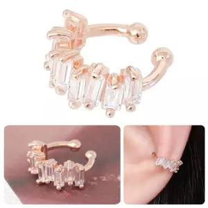 이어커브 큐빅 포인트 로즈골드 링 귀찌 이어커프 14KGP