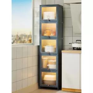 주방 틈새장 좁은 캐비닛 냉장고옆 키큰 정리 5단 정리함 수납장 부엌