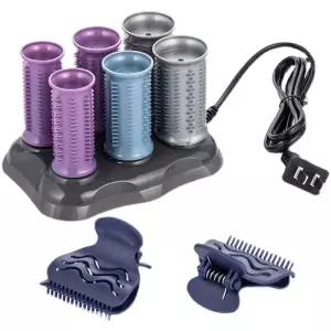 헤어 롤고데기 컬링 매직기 발열 세팅기 갈색 핫펌 셀프