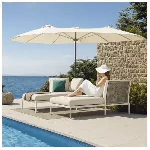 시원 그늘 초대형 파라솔4.5m(화이트)