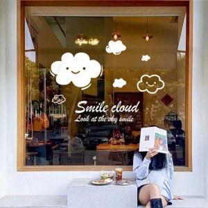 카페유리스티커 인테리어 창문 시트지 포인트스티커 스티커 데코