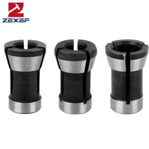 ZEXEF 3pcs 고정밀 트리머 콜렛 어댑터 라우터 비트 척 조각 트리밍 기계 용 클램핑