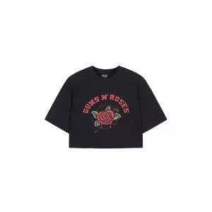 탑텐 TOPTEN 여성 건즈 앤 로지스 콜라보 가먼트 다잉 크롭 반팔티_MSE3TS2012 612612