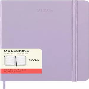 몰스킨 클래식 2026년 12개월 데일리 플래너 하드 커버 라지(5인치 x 8.25인치) 파스텔 라일락 400페이지
