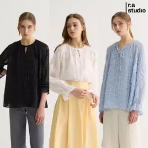 26SS 루렉스얀 시스루 쉬폰 레이스 블라우스 2종