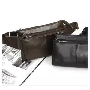 블루마운트 캐주얼한 스타일 데일리 가죽힙색 밀리터리가방 남자슬링백 허리힙색 고급스러운느낌 잡화 30대