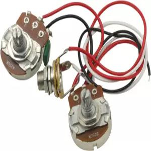 베이스 배선 하네스 프리와이어드 정밀 기타용 25만 개 포트 1V1T 잭용