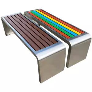 야외 스테인레스 벤치 공원 학교 펜션 식당 정원