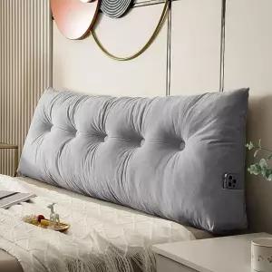 cnsmak 삼각 웨지 헤드보드 베개 트윈 기숙사 긴 등받이 위치 지정 침대용 지지대