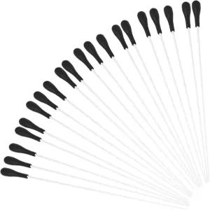 러버뮤직 15.16인치 길이의 파이버 글래스 음악 지휘자 오케스트라 합창 배턴 블랙 핸들 팩 20개 포함