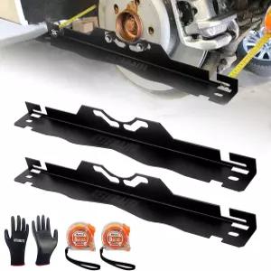 DIY 자동차 전면 조정을 빠르고 정확하게 측정할 수 있는 휠 정렬 도구 줄자 및 장갑을 포함한 발가락