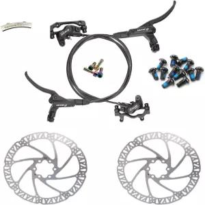 DEYING Zoom 4-피스톤 MTB 유압 디스크 브레이크 세트/w 160mm 로터 티타늄 합금 고정 볼트